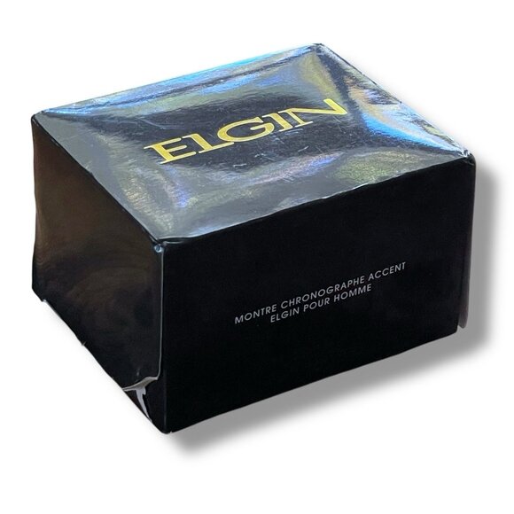 Elgin Mens Chronograph Watch Digital Analog Silver Tone Link Band Quartz Movemen - Picture 2 of 16